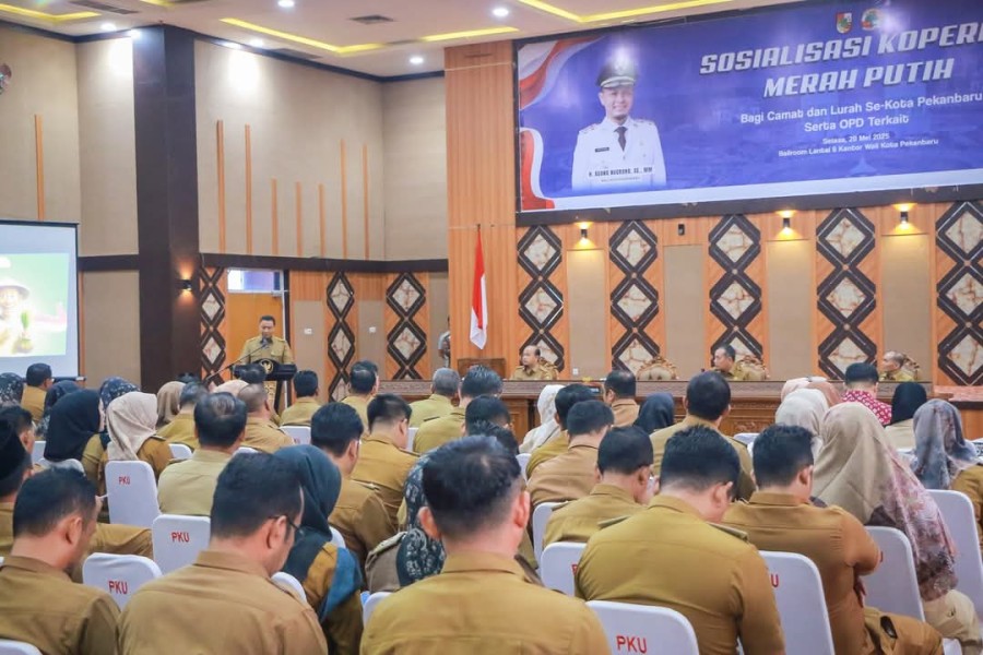 Sebagai Tindak Lanjut Instruksi Pusat,Wawako Pekanbaru Buka Sosialisasi Pembentukan Koperasi Merah Putih