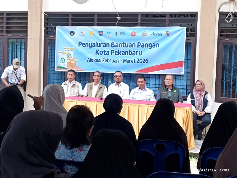 Bulog Riau Kepri Launching Bantuan Pangan Februari Hingga Maret 2026 Digelar di Kecamatan Pekanbaru Kota