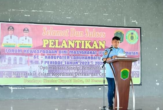 Hendri Yanto Sitorus SE. MM Melantik Pengurus FKDM Kecamatan Se-Kabupaten Labura