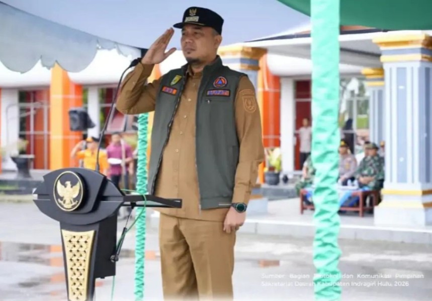 Bupati Inhu Pimpin Apel Siaga Karhutla 2026, Tekankan Kesiapan Personel dan Pencegahan Dini