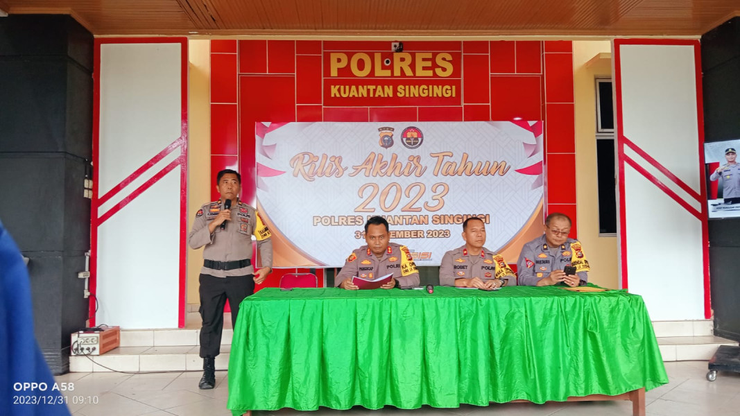 Polres Kuansing Menggelar Press Release Akhir Tahun 2023