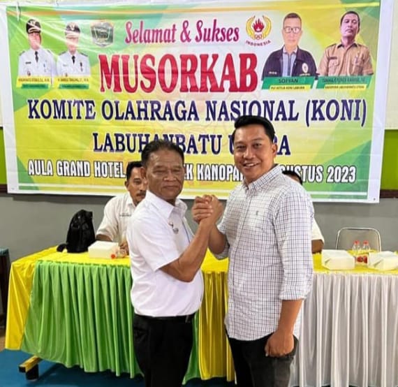 Nazid Zemaidar Syukur Pimpin KONI Labura Periode 2023-2027
