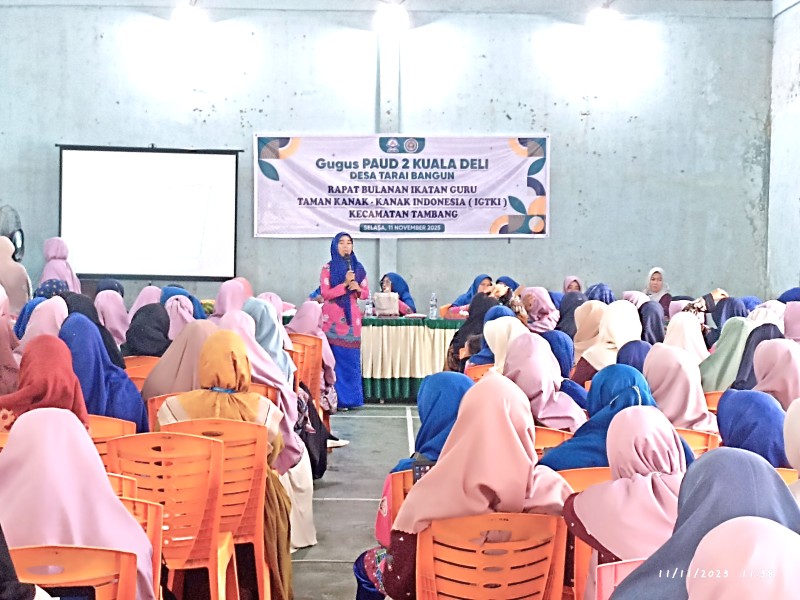 Guru TK Kecamatan Tambang Kompak Gelar Rapat Bulanan, Kepala Desa Tarai Bangun Beri Dukungan Penuh