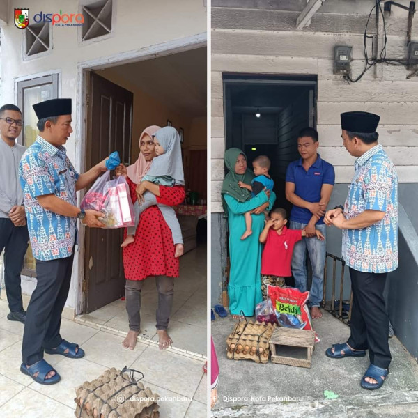 Dispora Kota Pekanbaru Berikan Bantuan Pangan Kepada Anak Asuh di Wilayah Kerjanya