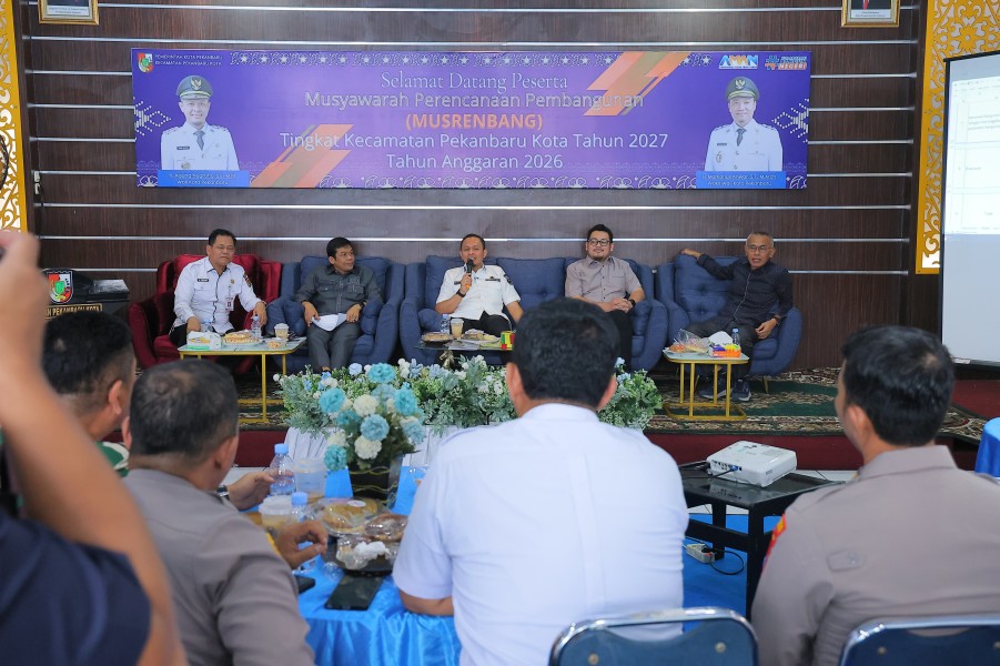 Wali Kota Pekanbaru Buka Musrenbang Kecamatan Pekanbaru Kota Tahun 2026, Fokus Kesehatan Anak, Banjir, dan Pengelolaan Sampah