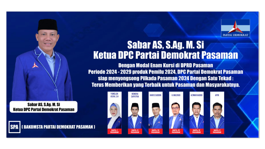 Enam Anggota DPRD Pasaman dari Demokrat Dilantik,Ketua DPC Ingatkan Tugas Berat Yang Menghadang