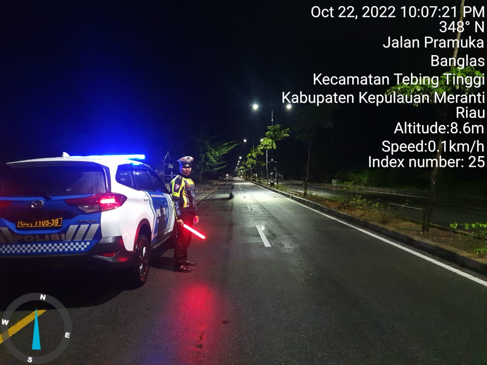 Personel Polres Patroli Blue Light Statis dan Dinamis