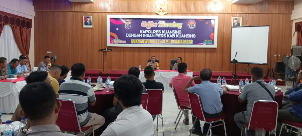 Polres Kuansing Gelar Coffee Morning Bersama Insan Pers