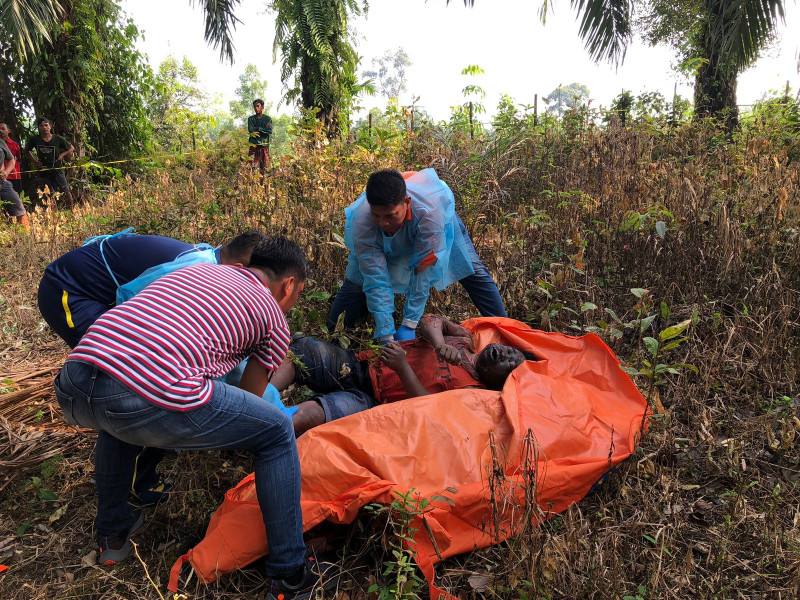 Warga Dusun Suka Damai Dikejutkan Dengan Penemuan Jenazah di Kebun Sawit Warga