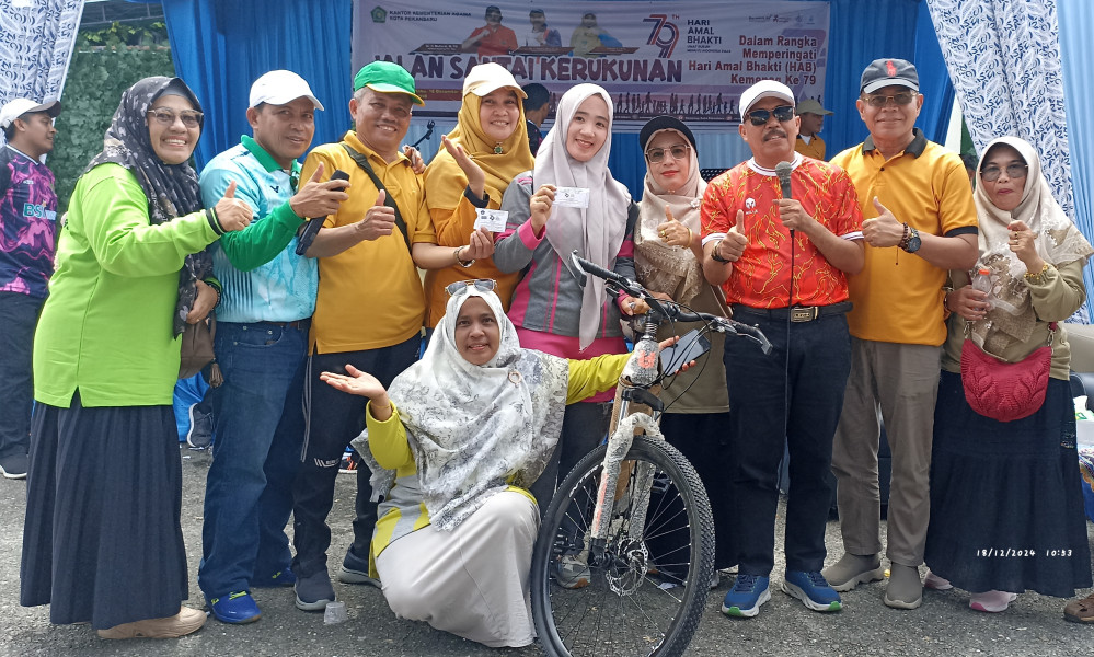 Puncak Hari Amal Bakti (HAB) Ke_79,Kemenag Kota Pekanbaru Gelar Gerak Jalan Santai Bersama Tokoh Lintas Agama