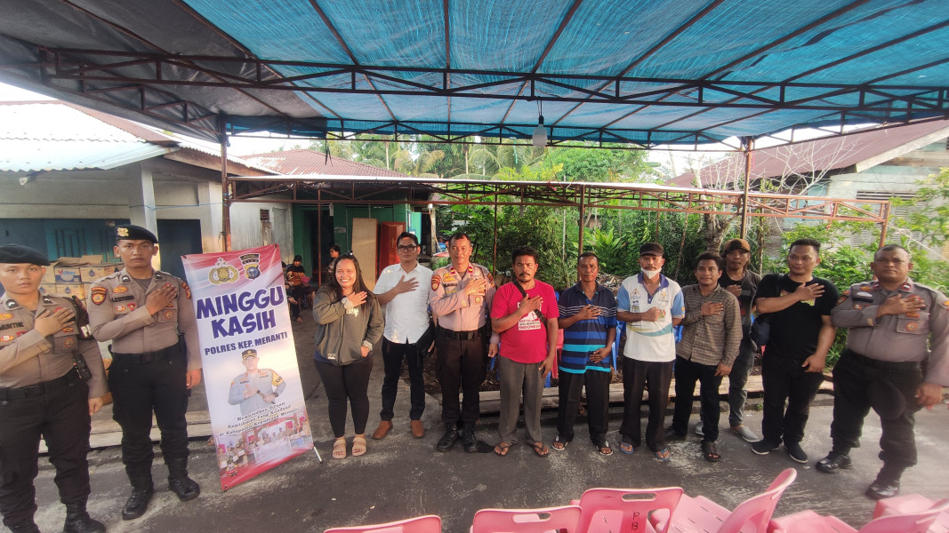 Minggu Kasih Polres Meranti, Sampaikan Kamtibmas dan Kerukunan antara Pemeluk Agama