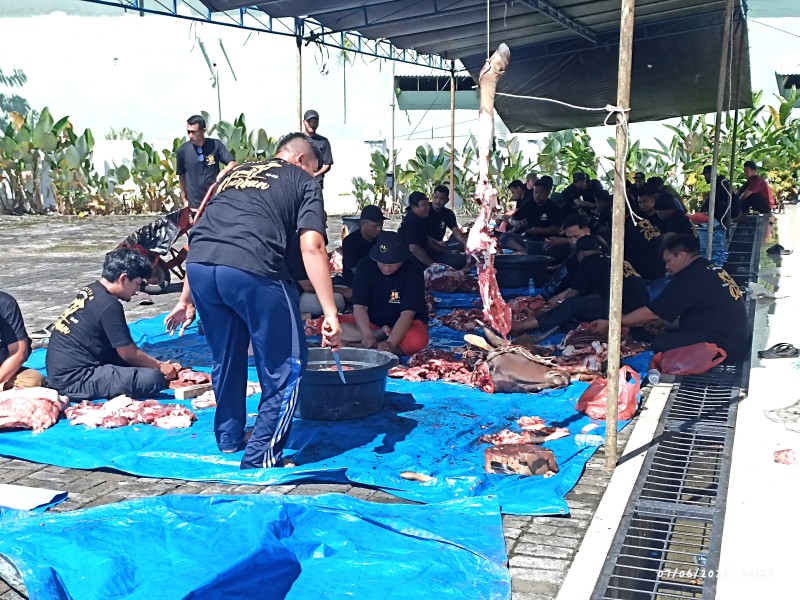 Dinas PUPR Riau Sembelih Enam Ekor Sapi Pada Idul adha 2025
