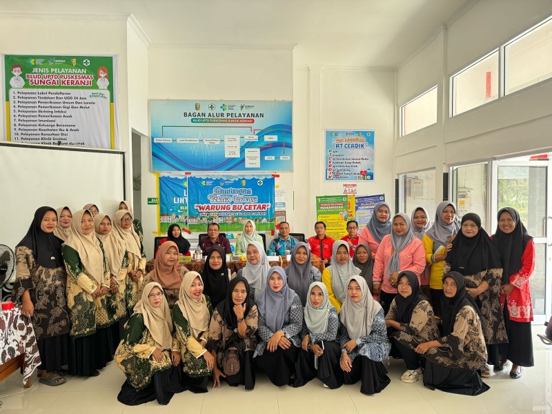 Puskesmas Sungai Keranji Luncurkan Inovasi Kesehatan “Warung Bu Cetar”Untuk Tingkatkan Pemeriksaan Rutin