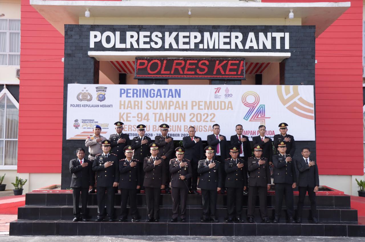 Polres Meranti Gelar Upacara Peringatan Hari Sumpah Pemuda ke-94