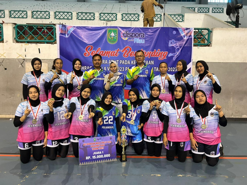 Tim Bola Voli Dishub Kota Pekanbaru,Sabet Juara 1 Dalam Ajang Kejuaraan Antar Klub U_23 Se_Riau
