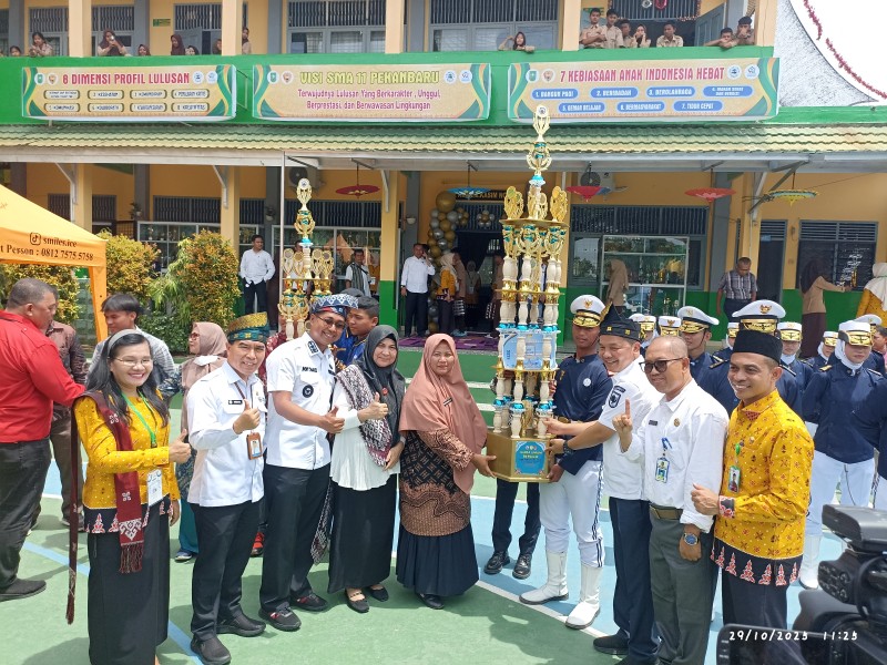 SMAN 1 Tapung Kabupaten Kampar Raih Juara Umum LKBB Bagaskara 2025 di SMAN 11 Pekanbaru