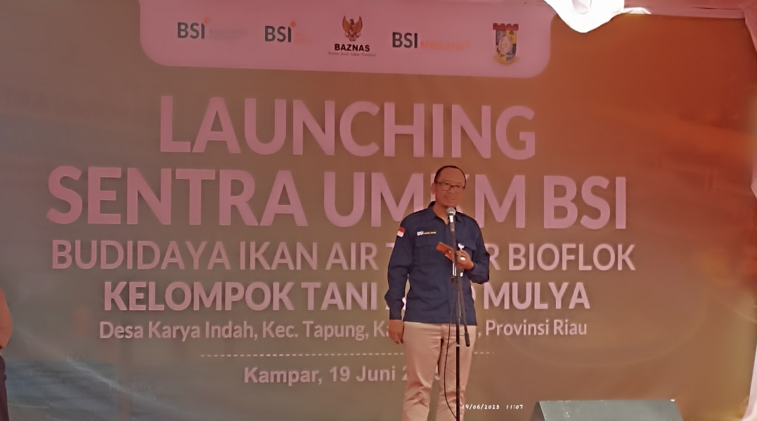BSI Maslahat Luncurkan Sentra UMKM dan Budidaya Bioflok di Kampar, Salurkan Dana Zakat Hingga Ratusan Juta Rupiah