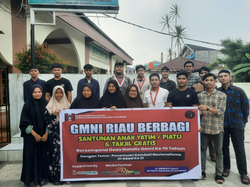 DPD GMNI Provinsi Riau Laksanakan Kegiatan Santunan Anak Yatim dan Piatu di Panti Asuhan As_Sohwah