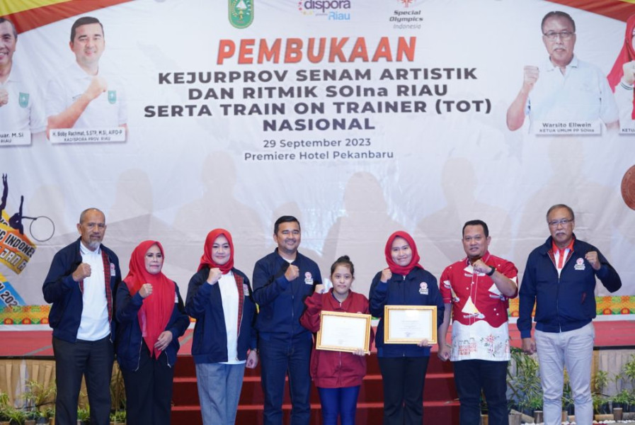 Riau Dapat Kehormatan Menjadi Tuan Rumah Pelaksanaan Coaching Clinic Nasional SOIna dan Kejurprov Senam Gymnastics