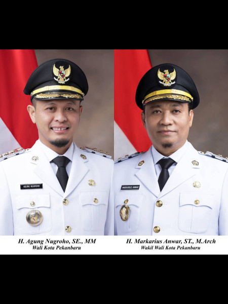 Agung Nugroho dan Markarius Anwar Resmi Dilantik sebagai Wali Kota dan Wakil Wali Kota Pekanbaru