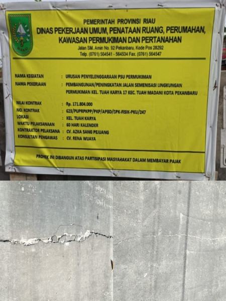 Kegiatan PSU Permukiman PUPRPKPP Riau Masih Menjadi Pertanyaan