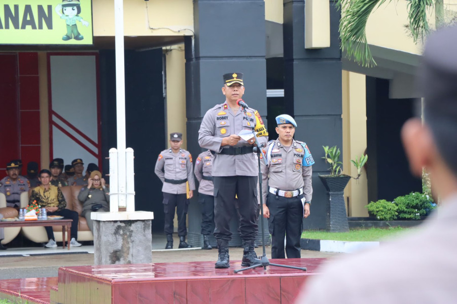 Polres Kuansing Gelar Apel Kesiapan Pengamanan Tahapan Kampanye Pemilu 2023-2024