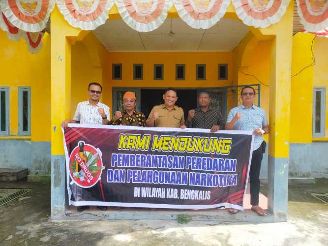 Kades Bantan Dukung Polda Riau Upaya Berantas Narkoba
