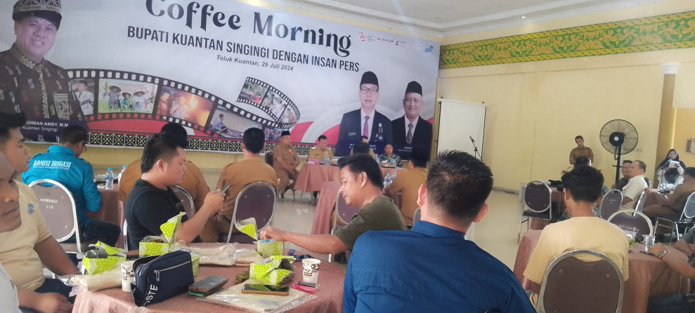 Bahas Kerjama Dengan Media,Bupati Kuansing Gelar Coffe Morning Dengan Insar Pers