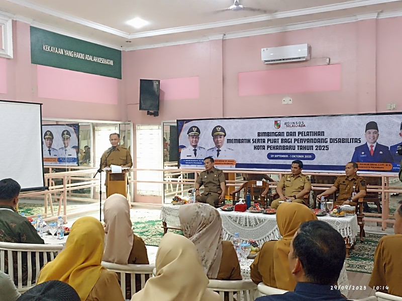 Wali Kota Pekanbaru Buka Pelatihan Membatik dan Pijat bagi Penyandang Disabilitas