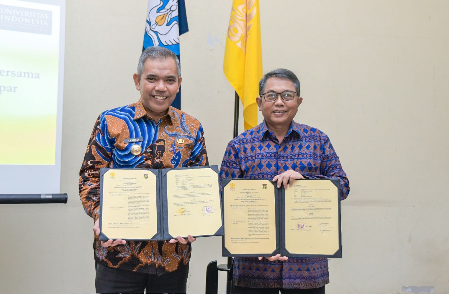 Pj. Bupati Kampar Lakukan MOU Dengan Universitas Indonesia