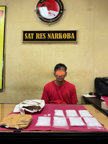 Pria Asal Bengkalis Diciduk Personil Sat Resnarkoba Polres Rohul Dalam Kasus Sabu 771,52 Gram
