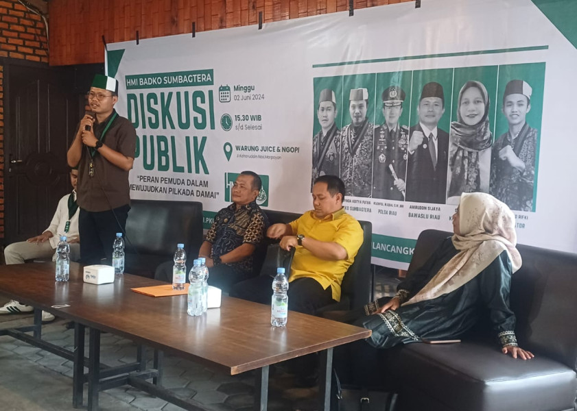 Ditaja Diskusi Oleh HMI Badko Sumbagtera Bersama Polda Riau, Bawaslu dan KPU, Harapan Demokrasi Yang Lebih Baik