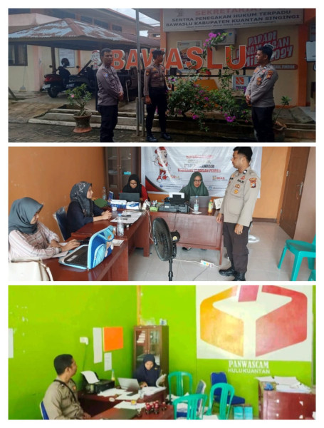 Jelang Pemilu 2024, Polsek Kuantan Tengah dan Polsek Hulu Kuantan Lakukan Patroli Kondusifitas Kamtibmas