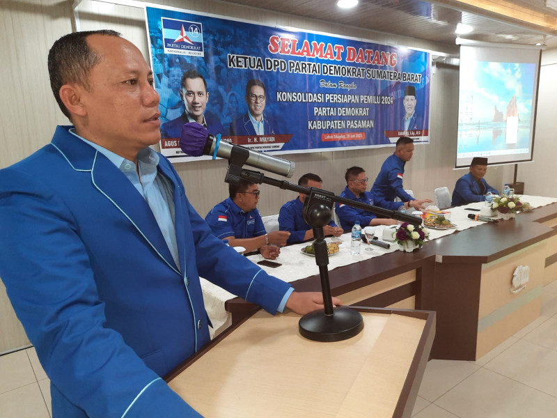 Sabar AS Yakinkan DPC Demokrat Pasaman Akan Mampu Raih 7 Kursi DPRD Pasaman