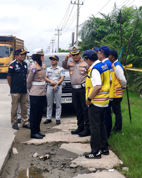 Jelang Operasi Ketupat, Ditlantas Polda Riau Cek Jalan Lintas Timur Bersama Instansi Terkait