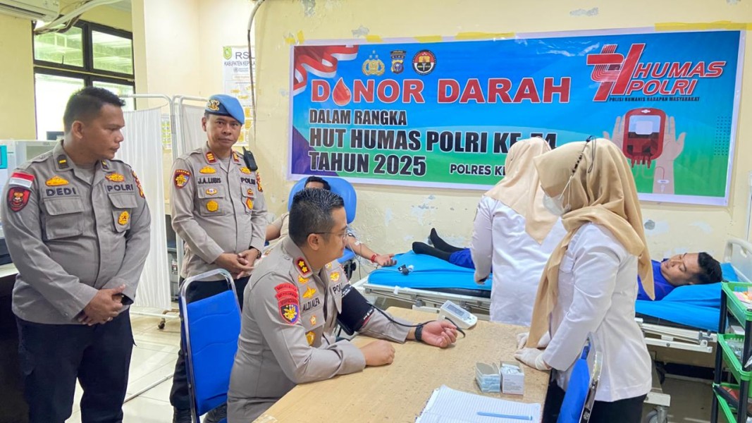 Polres Meranti Gelar Donor Darah Sempena Hari Jadi Humas Polri ke-74