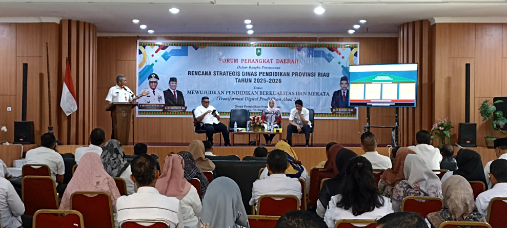 Disdik Riau Gelar Kegiatan Forum Perangkat Daerah,Dalam Rangka Penyusunan Rencana  Strategis Pendidikan Tahun 2025_2026 Mendatang