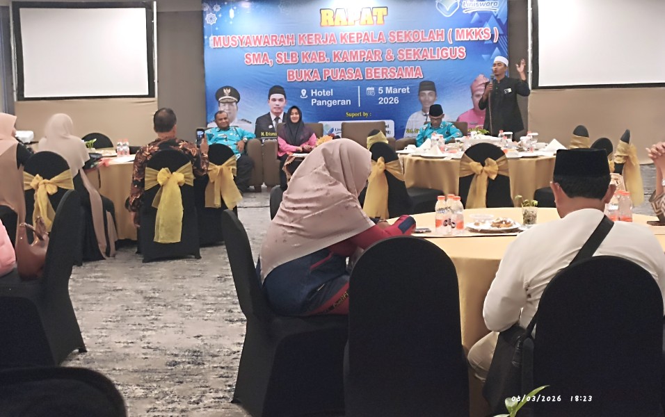 MKKS SMA dan SLB Kampar Gelar Rapat Kerja, Tegaskan Tata Kelola Kantin Sekolah Sesuai Pergub