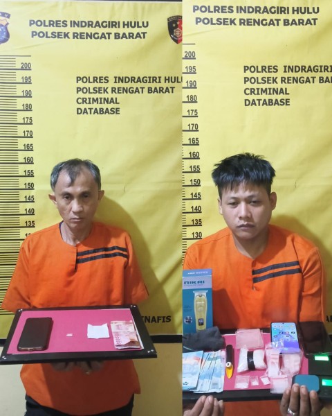 Polsek Rengat Barat Ringkus Tersangka Penyalahgunaan Narkotika di Pematang Reba dan Pematang Jaya