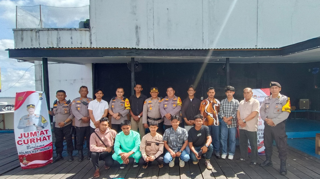 Melalui Giat Jum,at Curhat,Polres Meranti Ajak Komunitas Motor Jaga Persatuan