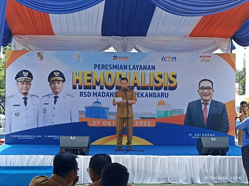 Wali Kota Pekanbaru Resmikan Layanan Cuci Darah di RSD Madani