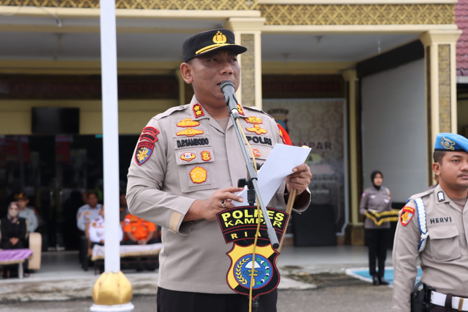 Kapolres Kampar Bacakan Amanat Dari Bapak Kapolri