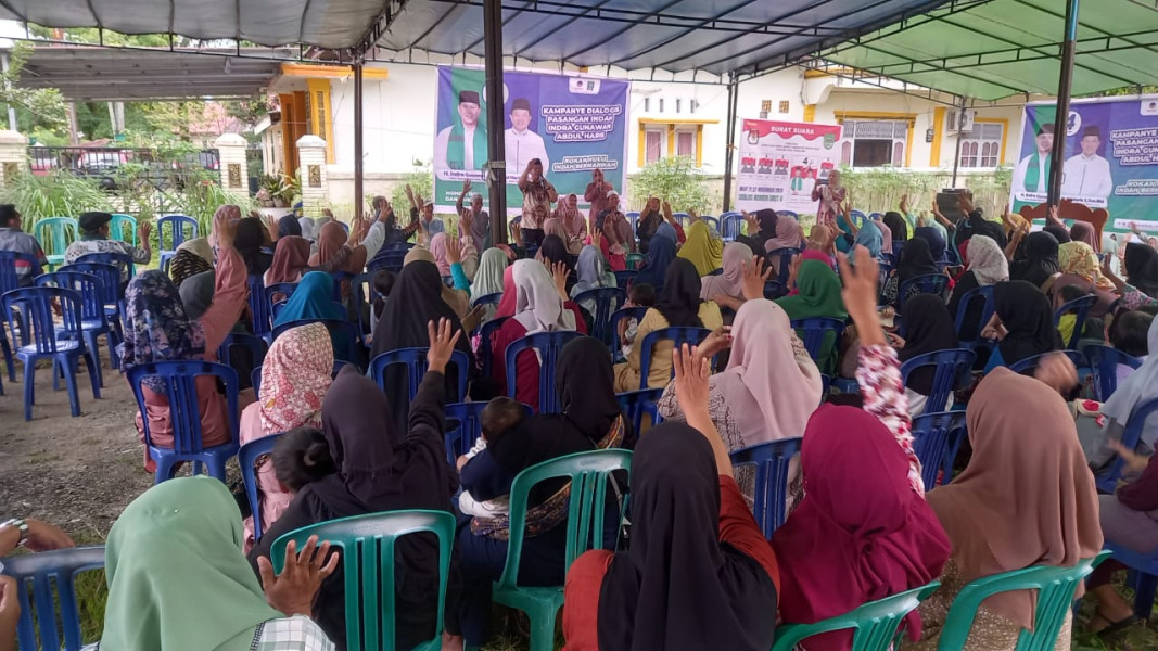 Calon Wakil Bupati Rokan Hulu H Abdul Haris Sampaikan Visi Dan Misinya Kepada Tokoh Masyarakat Bukit Indah