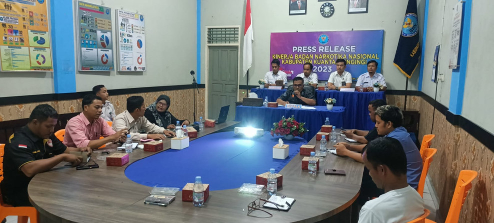 BNNK  Kabupaten kuantan Singingi Gelar Press Release Akhir Tahun 2023