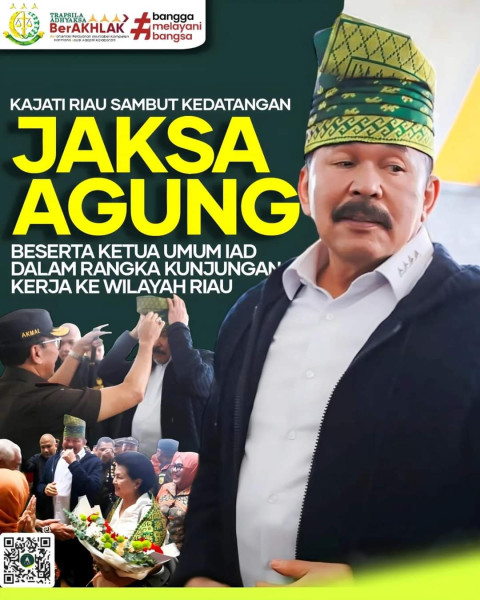 Kepala Kejaksaan Tinggi Riau Sambut Kedatangan Jaksa Agung Republik Indonesia Beserta Ketua Umum Ikatan Adhyaksa Dharmakarini (IAD) di Provinsi Riau