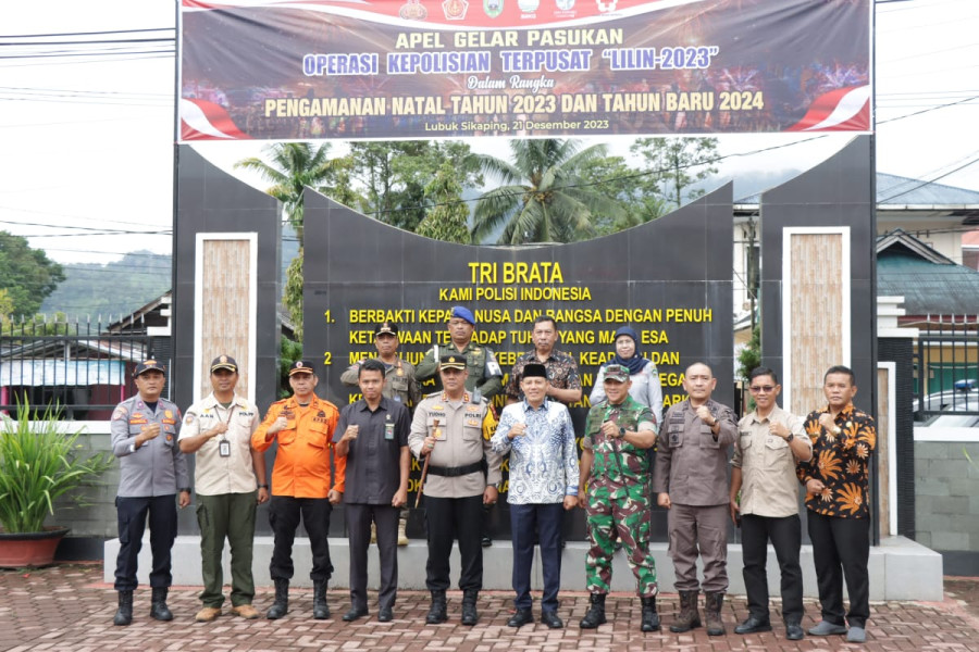 Pengamanan Nataru, Polres Pasaman Gelar Apel Pasukan Operasi Lilin Singgalang 2023
