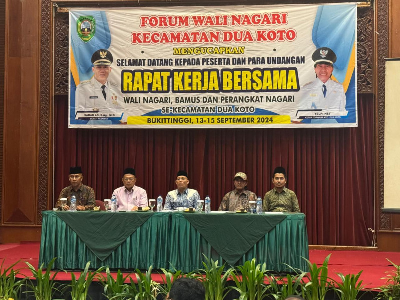 Hadiri Rapat Kerja Wali Nagari se- Kecamatan Duo Koto, Bupati Sabar AS : Semoga Membawa Energi Positif