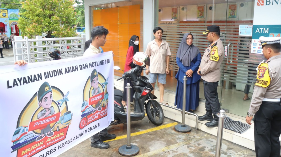 Menyambut Lebaran 2025,Polres Kepulauan Meranti Lakukan Sosialisasi Layanan Mudik Aman
